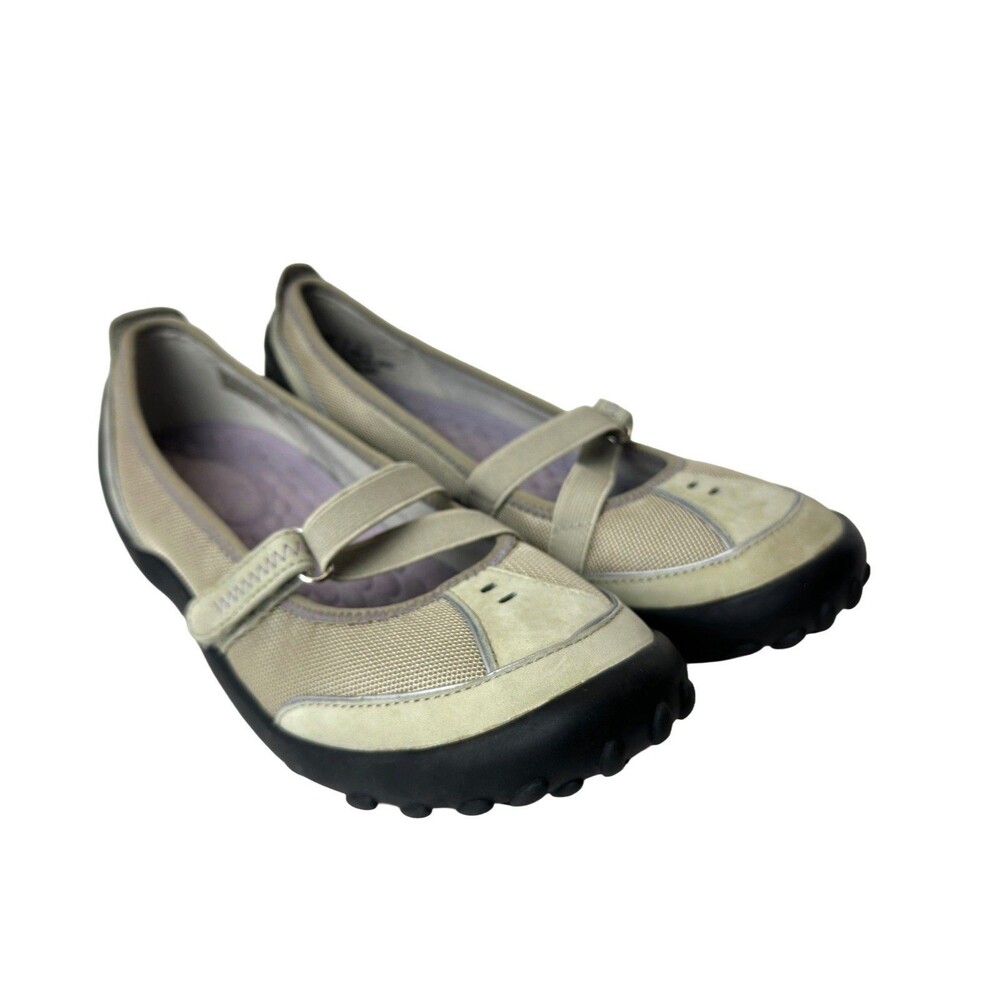 Clarks Privo Mary Jane Beige with  Rubber Sole Comfort Walking Shoe Sz: 7M